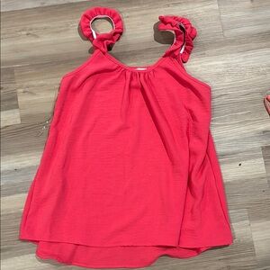 Women's Ruffled Strap Top - Pink